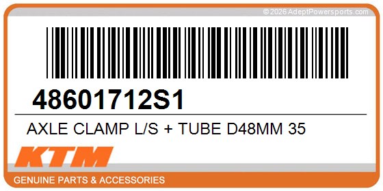 KTM 48601712S1 Axle Clamp L/S + Tube D48mm 35