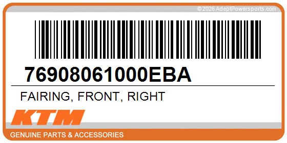 KTM 76908061000EBA Fairing, Front, Right