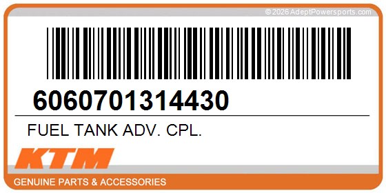 KTM 6060701314430 Fuel Tank Adv. Cpl.
