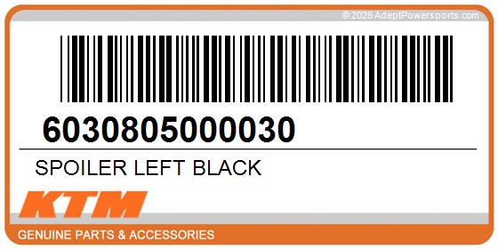 KTM 6030805000030 Spoiler Left Black