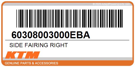 KTM 60308003000EBA Side Fairing Right