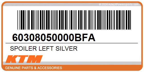 KTM 60308050000BFA Spoiler Left Silver