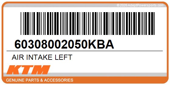 KTM 60308002050KBA Air Intake Left