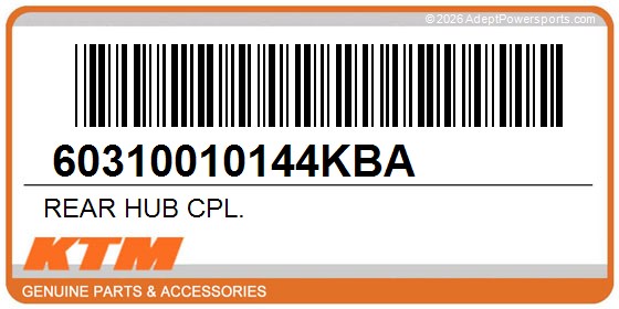 KTM 60310010144KBA Rear Hub Cpl.