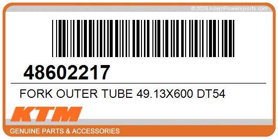 KTM 48602217 Fork Outer Tube 49.13X600 Dt54