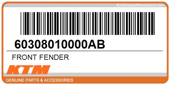 KTM 60308010000AB Front Fender