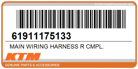 KTM 61911175133 Main Wiring Harness R Cmpl.