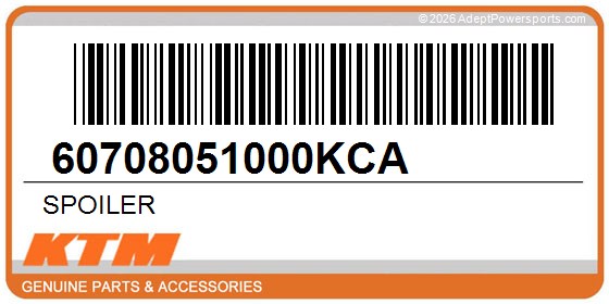 KTM 60708051000KCA Spoiler