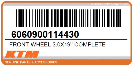 KTM 6060900114430 Front Wheel 3.0X19'' Complete