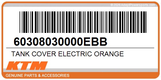 KTM 60308030000EBB Tank Cover Electric Orange