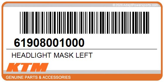 KTM 61908001000 Headlight Mask Left