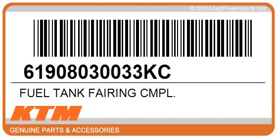 KTM 61908030033KC Fuel Tank Fairing Cmpl.
