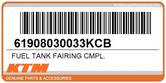 KTM 61908030033KCB Fuel Tank Fairing Cmpl.