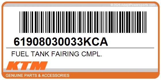 KTM 61908030033KCA Fuel Tank Fairing Cmpl.