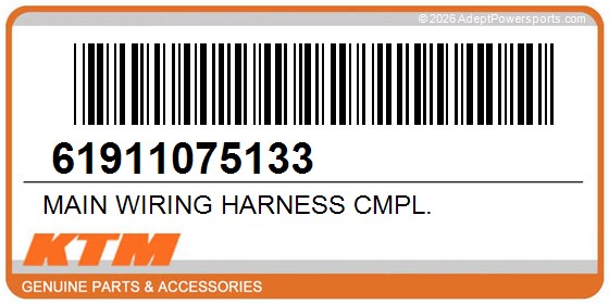 KTM 61911075133 Main Wiring Harness Cmpl.
