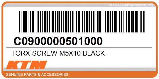 KTM C0900000501000 Torx Screw M5x10 Black