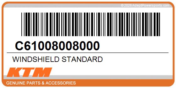 KTM C61008008000 Windshield Standard