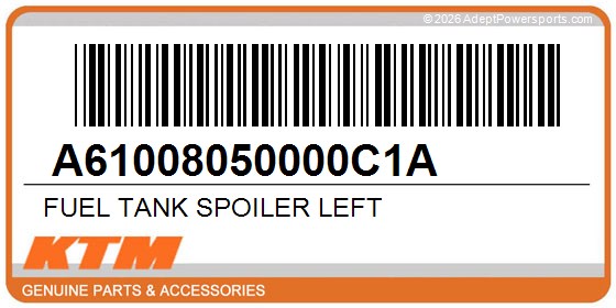 KTM A61008050000C1A Fuel Tank Spoiler Left