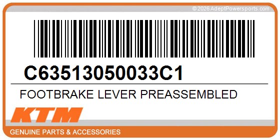 KTM C63513050033C1 Footbrake Lever Preassembled