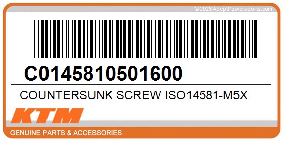 KTM C0145810501600 Countersunk Screw Iso14581-M5x