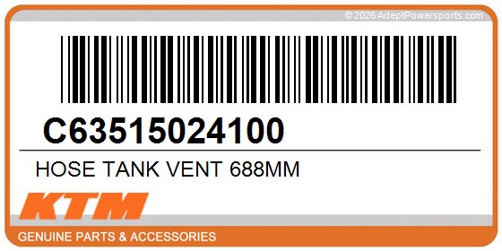 KTM C63515024100 Hose Tank Vent 688Mm