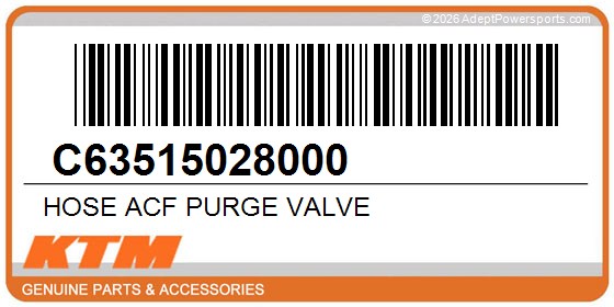 KTM C63515028000 Hose Acf Purge Valve