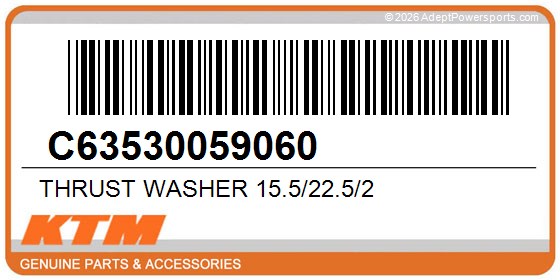 KTM C63530059060 Thrust Washer 15.5/22.5/2