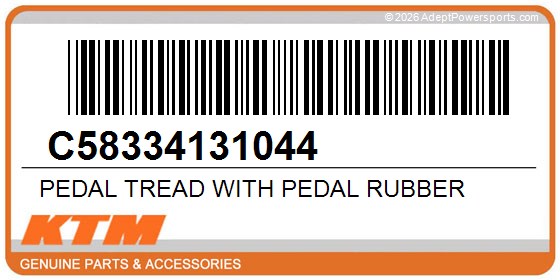 KTM C58334131044 Pedal Tread With Pedal Rubber
