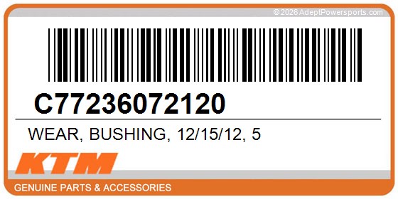 KTM C77236072120 Wear, Bushing, 12/15/12, 5