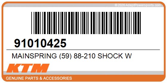 KTM 91010425 Mainspring (59) 88-210 Shock W