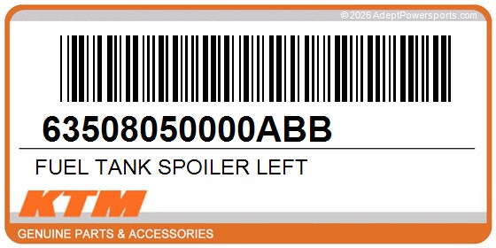 KTM 63508050000ABB Fuel Tank Spoiler Left
