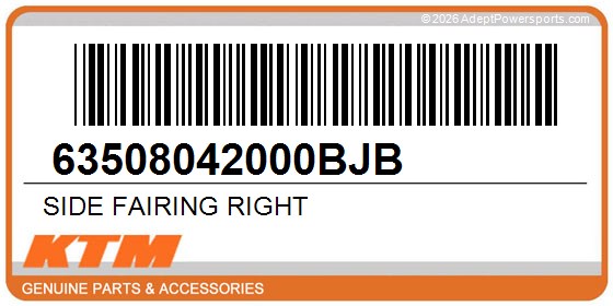 KTM 63508042000BJB Side Fairing Right