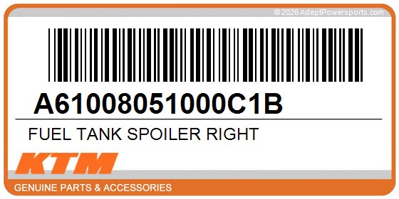 KTM A61008051000C1B Fuel Tank Spoiler Right