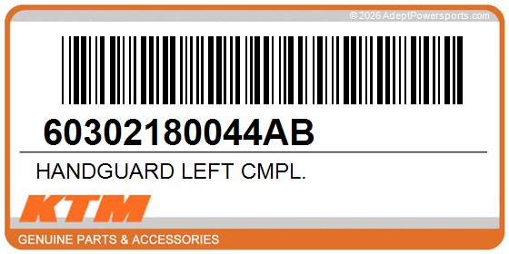 KTM 60302180044AB Handguard Left Cmpl.
