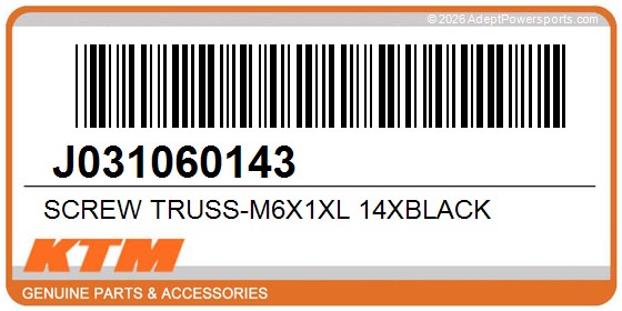KTM J031060143 Screw Truss-M6x1xl 14Xblack