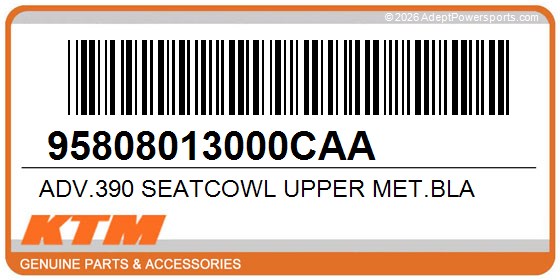 KTM 95808013000CAA Adv.390 Seatcowl Upper Met.Bla