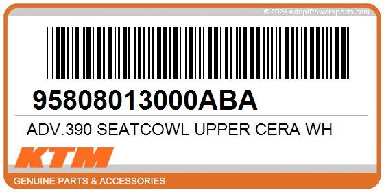 KTM 95808013000ABA Adv.390 Seatcowl Upper Cera Wh
