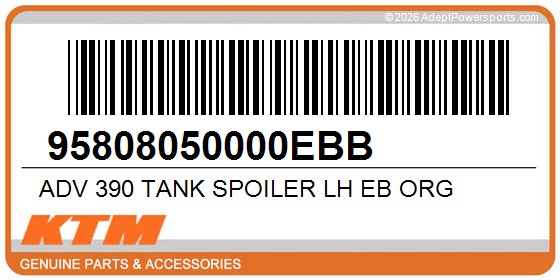 KTM 95808050000EBB Adv 390 Tank Spoiler Lh Eb Org