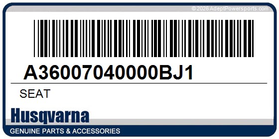 Husqvarna A36007040000BJ1 Seat