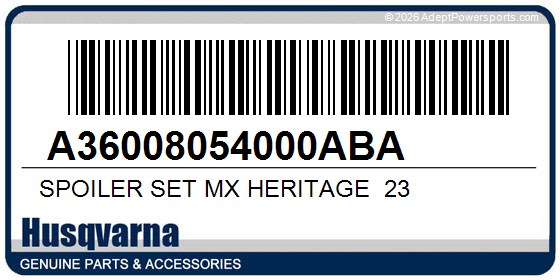 Husqvarna A36008054000ABA Spoiler Set Mx Heritage  23