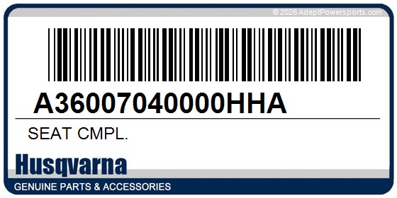 Husqvarna A36007040000HHA Seat Cmpl.