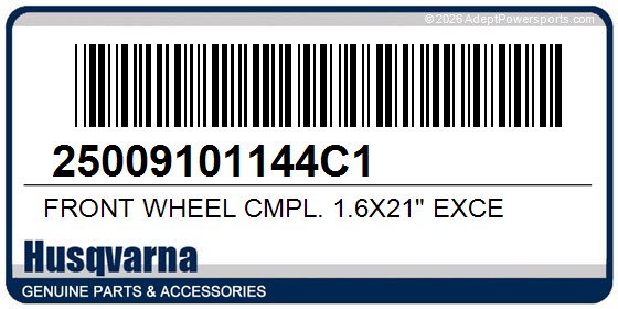 Husqvarna 25009101144C1 Front Wheel Cmpl. 1.6X21" Exce