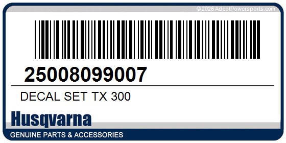 Husqvarna 25008099007 Decal Set Tx 300