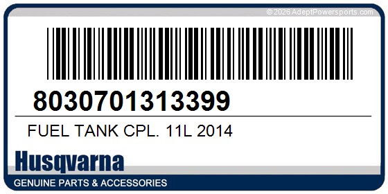 Husqvarna 8030701313399 Fuel Tank Cpl. 11L 2014