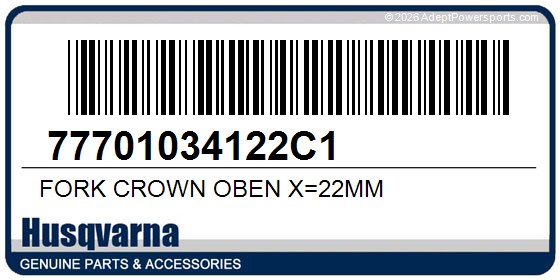 Husqvarna 77701034122C1 Fork Crown Oben X=22Mm
