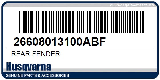 Husqvarna 26608013100ABF Rear Fender
