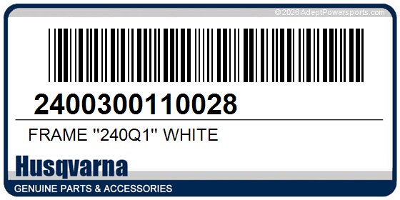 Husqvarna 2400300110028 Frame ''240Q1'' White