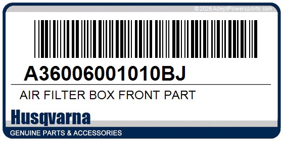 Husqvarna A36006001010BJ Air Filter Box Front Part
