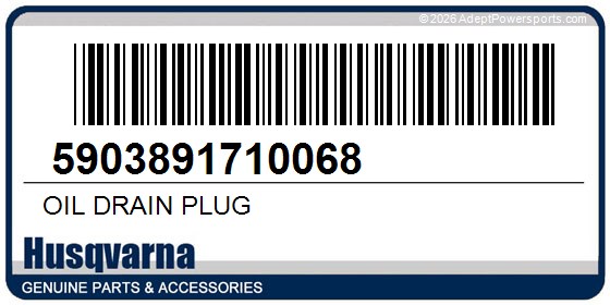 Husqvarna 5903891710068 Oil Drain Plug