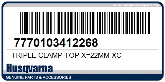 Husqvarna 7770103412268 Triple Clamp Top X=22Mm Xc
